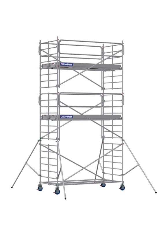 Echafaudages roulants aluminium de marque Duarib de type Docker 150 (plancher 2,95m)