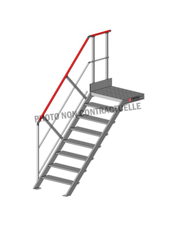 Escaliers à palier de marque Fortal type inclinaison 45°