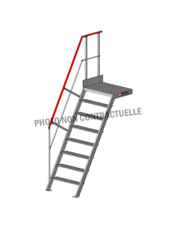 Escaliers à palier de marque Fortal type inclinaison 60°