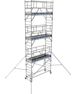 Echafaudages roulants aluminium de marque Tubesca de type Totem line